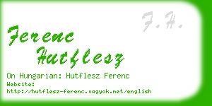 ferenc hutflesz business card